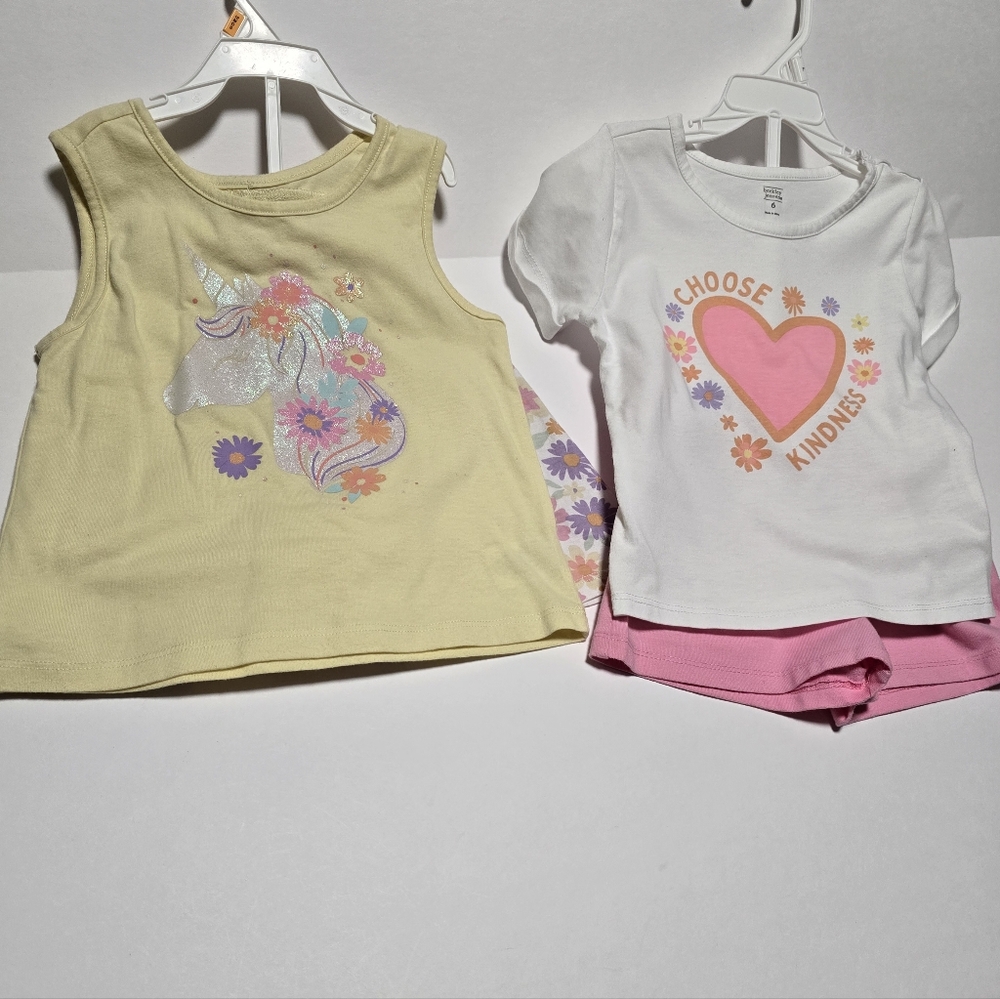 Jensen Colorful Girls' Clothes Set - Yellow, Pink, White and Floral, Size 6 - Picture 3 of 15